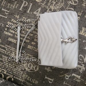 Rebecca Minkoff light grey leather bag